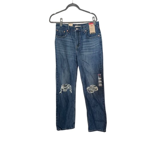Levi's Denim - NWT Levi's Womens Medium Wash Distressed Low Pro Straight Size 29 Jeans